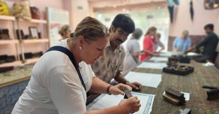 Jaipur: Block Printing Workshop In the Heart of City Center - Inside the workshop: from wooden stamps to your stole designs