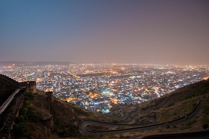 Jaipur by Night Evening Tour with Nahargarh Fort Views - The Pink City at night: New Gate and Tripolia Gate glow